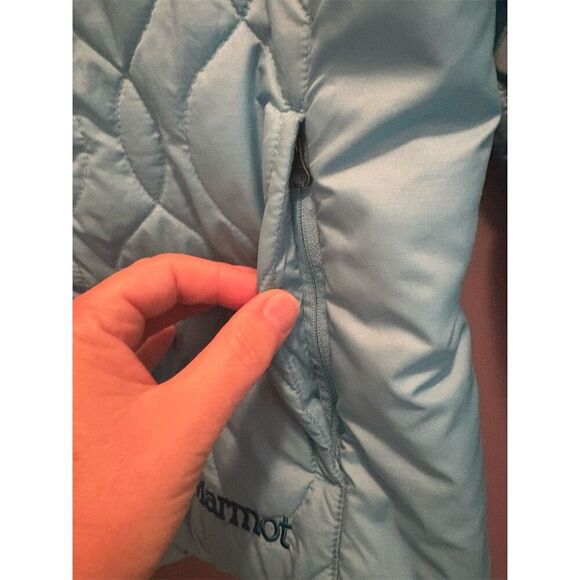 Marmot Women's Quilted Puffer Jacket Blue Size S Full Zip Outdoor - Picture 4 of 10